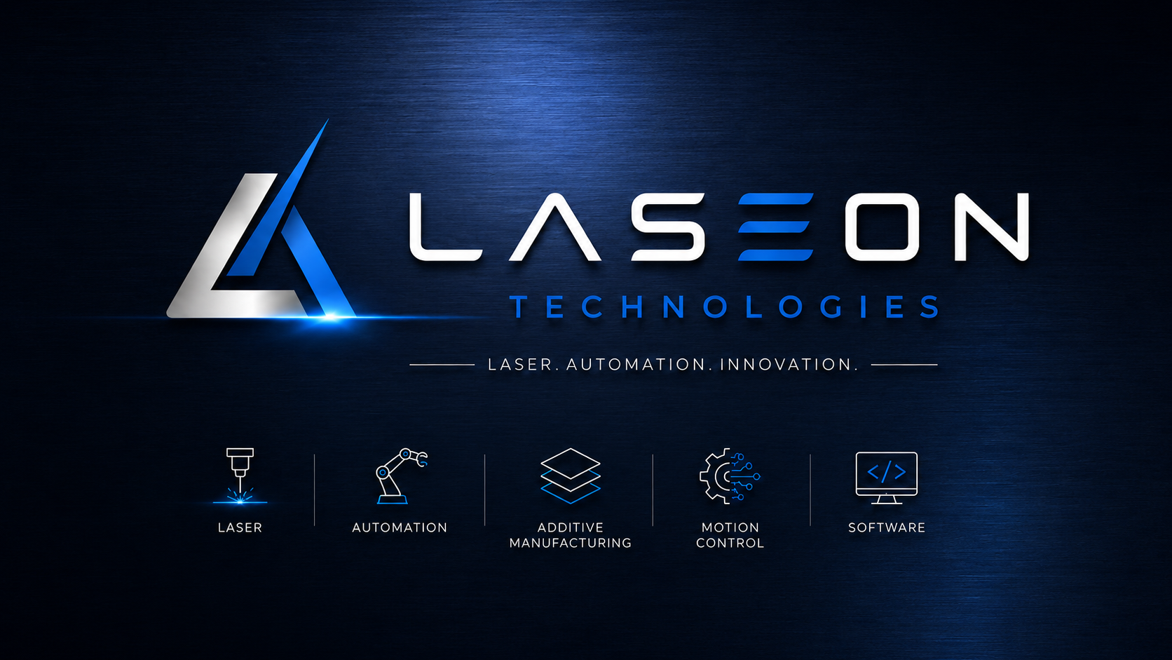 LASEON Technologies metal wall logo showcase